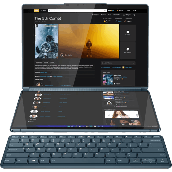 LENOVO Laptop Yoga Book 9 13IMU9 2x 13.3" 2.8K OLED [U7-155U | 16GB | 1TB SSD M.2 | Intel Iris Xe | Win 11 Home | 3Y] / 83FF002NRM - Image 2