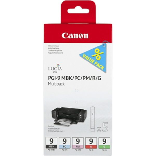 CANON Ink PGI-9 MBK/PC/PM/R/G Multi Pack | 1033B013