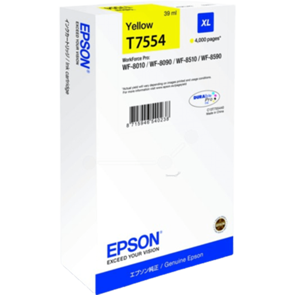 EPSON Ink T7554 XL Yellow | C13T755440