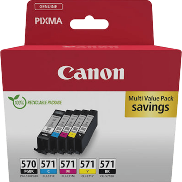 CANON Ink PGI-570/CLI-571 PGBKCMYBK M | 0372C006 - Image 2