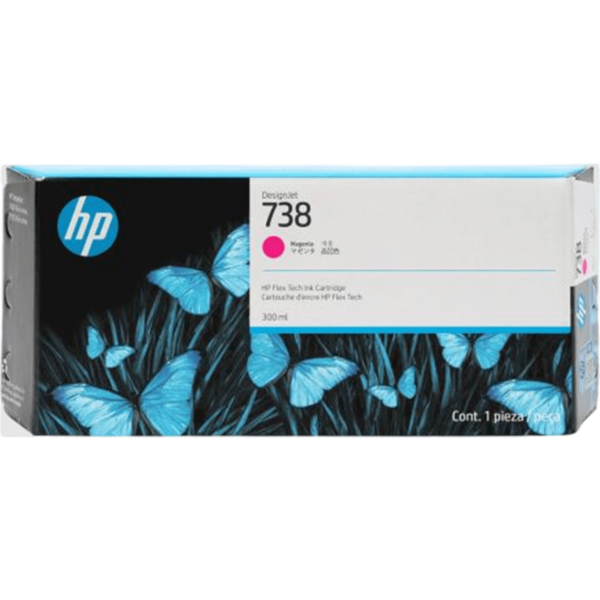 HP Ink 738 300-ml Magenta DesignJet Cartridge | 676M7A