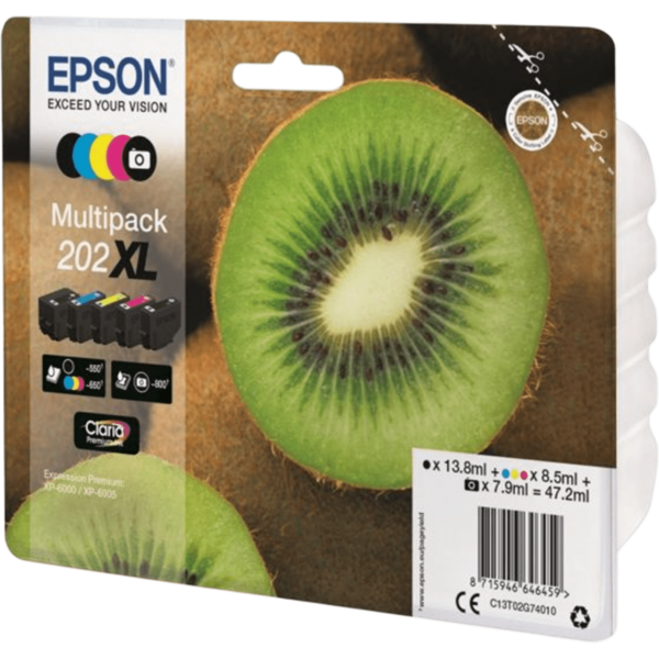 EPSON Ink T02G74 XL Multi Pack 1x13.8ml 1x7.9ml 3x8.5ml | C13T02G74010