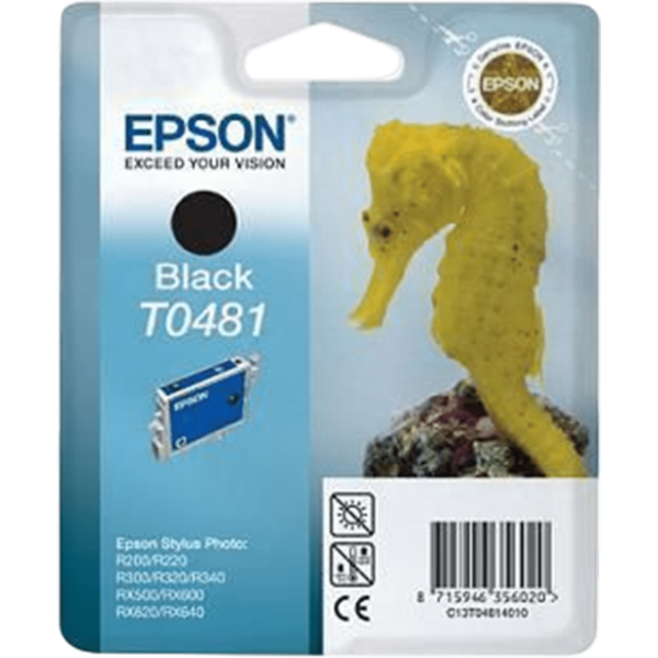 EPSON Ink T0481 Black 13ml 630Pgs | C13T04814010
