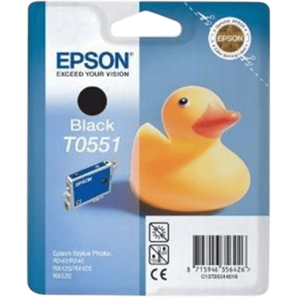 EPSON Ink T0551 Intellidge Black 8ml 290Pgs | C13T05514020