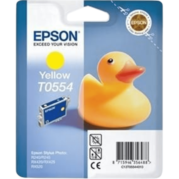 EPSON Ink T0554 Intellidge Yellow 8ml 290Pgs | C13T05544020