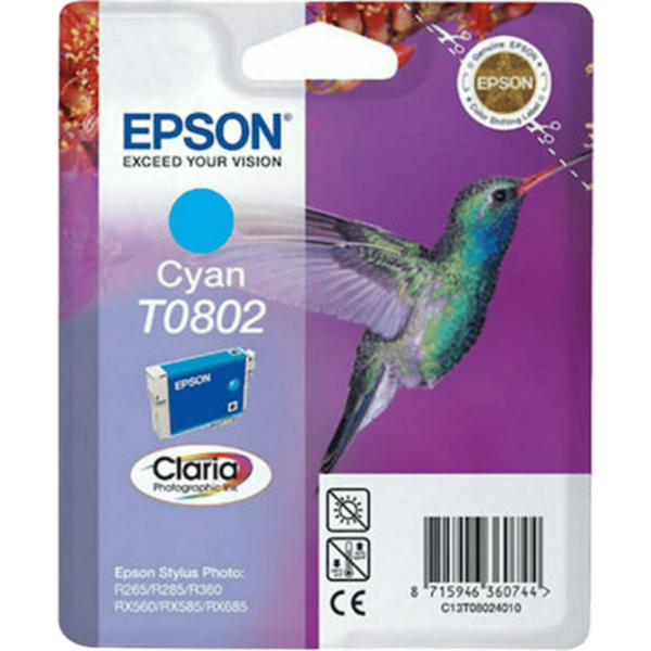 EPSON Ink T0802 Cyan | C13T08024011 - Image 2