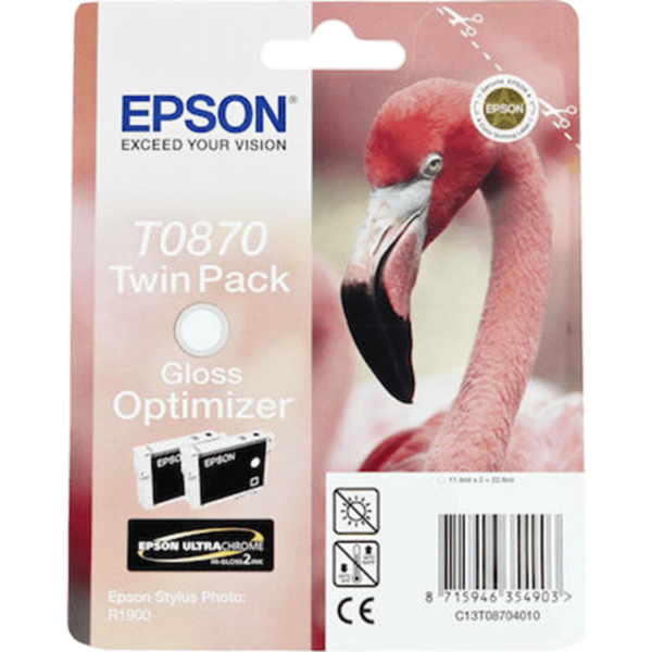 EPSON Ink Twin Pack T087 Gloss Optimizer | C13T08704010 - Image 2