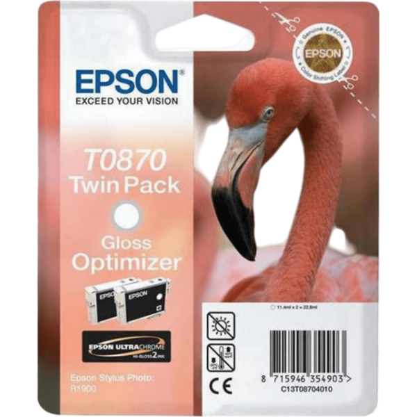 EPSON Ink Twin Pack T087 Gloss Optimizer | C13T08704010