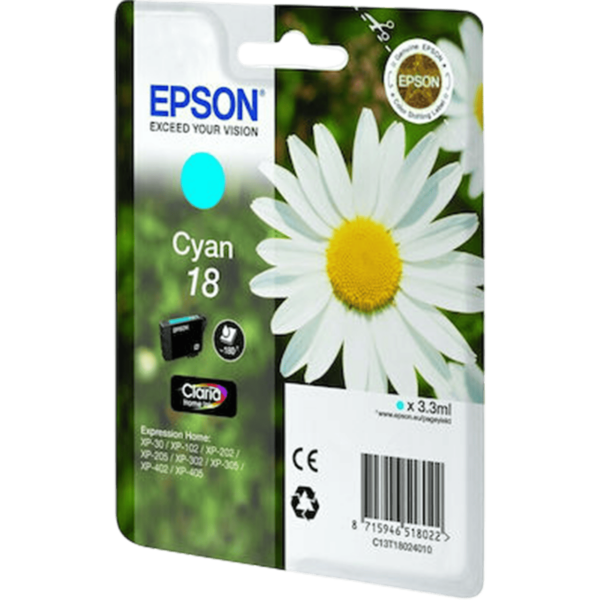 EPSON Ink 18 Cyan | C13T18024012 - Image 3