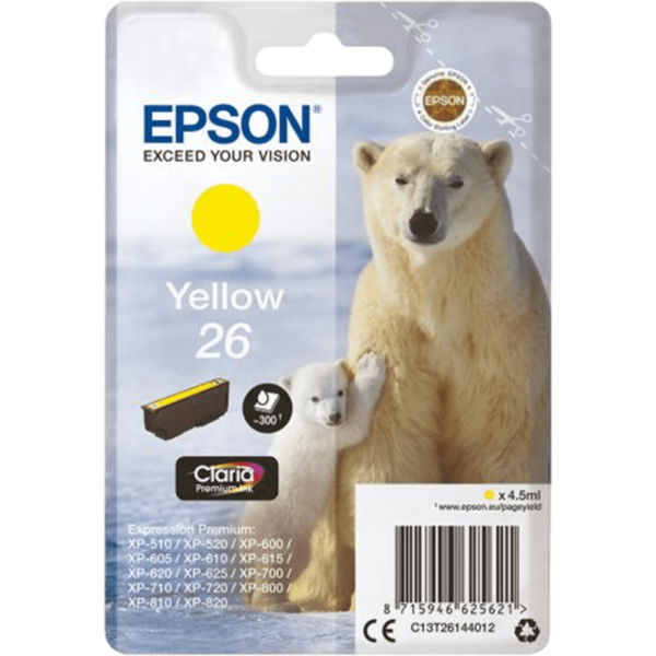 EPSON Ink 26 Yellow | C13T26144012