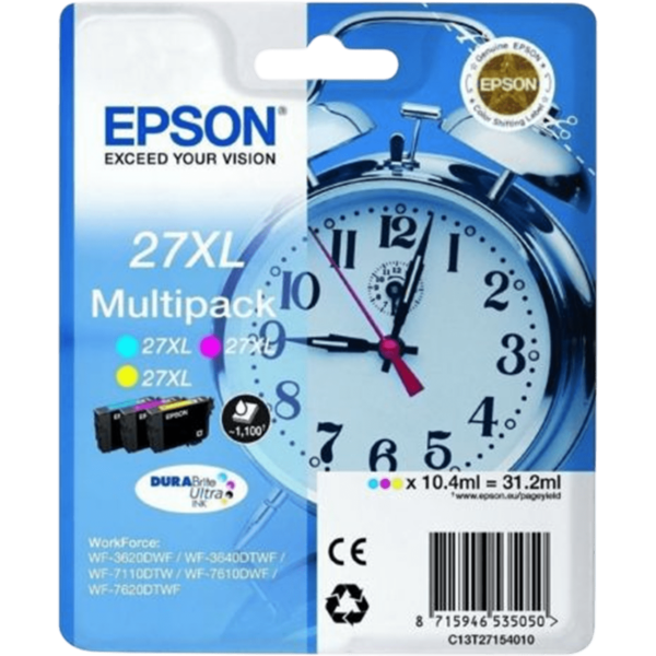 EPSON Ink 27XL 3Colors [C-M-Y] 31.20ml | C13T27154012