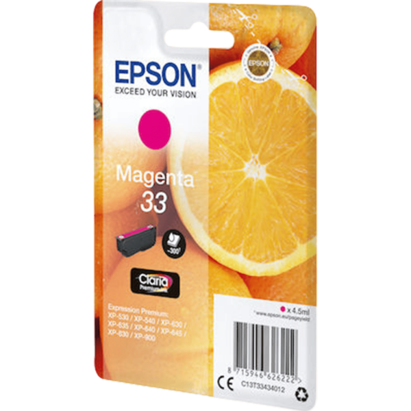 EPSON Ink 33 Claria Premium Magenta 4.5ml | C13T33434012 - Image 3