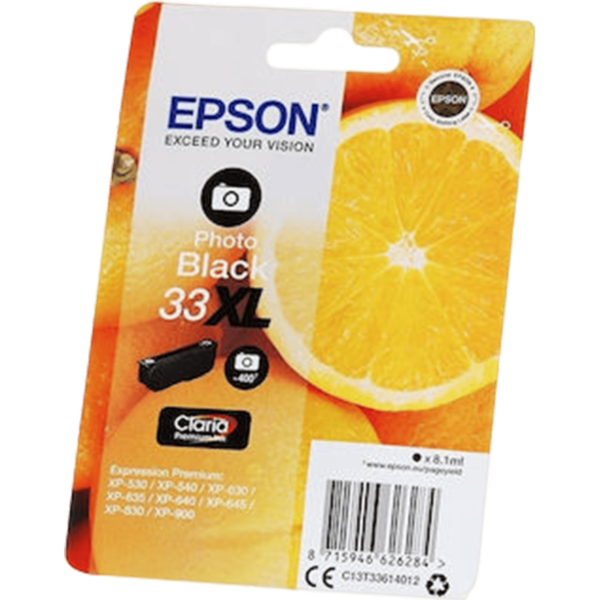 EPSON Ink 33XL Claria Premium Photo Black 8.1ml | C13T33614012 - Image 2