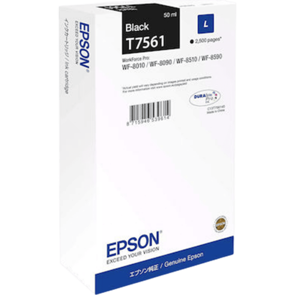 EPSON Ink DURABrite Black Size L 50ml 2.5K Pgs | C13T75614N - Image 2