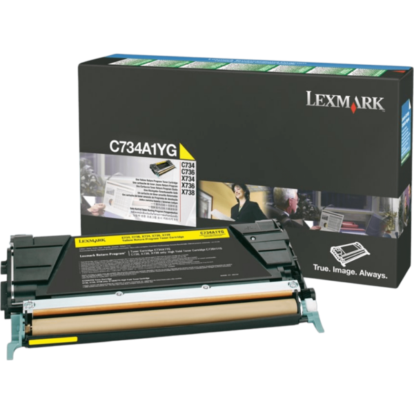 LEXMARK Toner Standard Yellow C734A1Y | C734A1YG