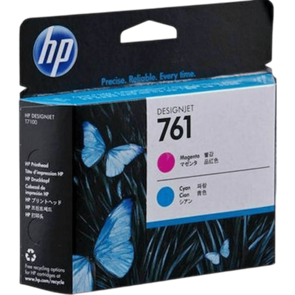 HP Ink No 761 Printhead Magenta & Cyan | CH646A - Image 3