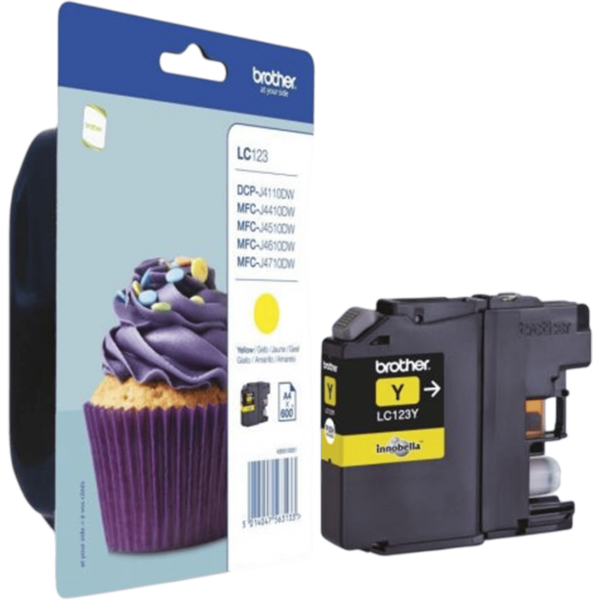 BROTHER Ink Yellow 0.6k | LC-123Y