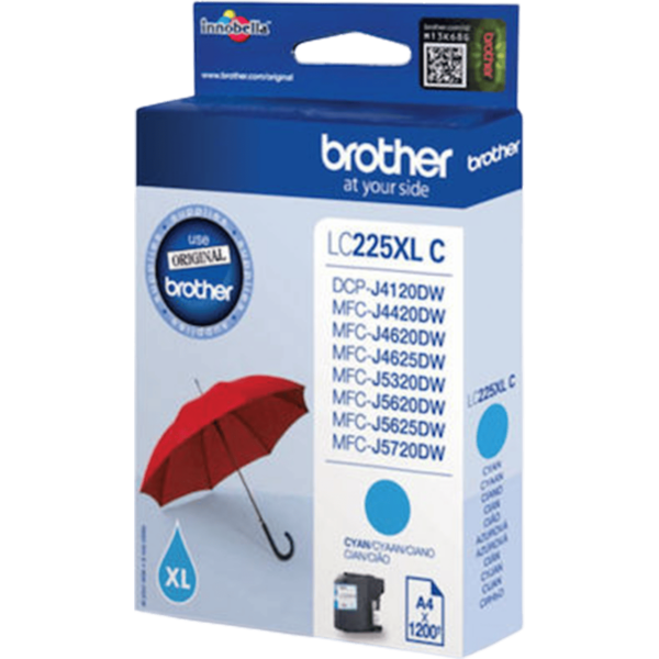 BROTHER Ink Cyan HC 1.2k | LC-225XLC - Image 2