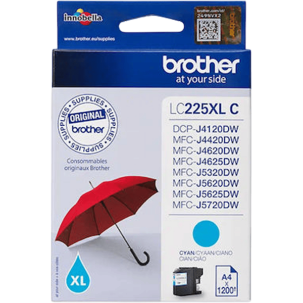 BROTHER Ink Cyan HC 1.2k | LC-225XLC - Image 4