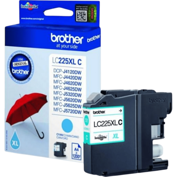 BROTHER Ink Cyan HC 1.2k | LC-225XLC