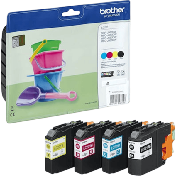BROTHER Ink LC-221VALBPDR Black & Color 4x 0.26k | LC221VALBPDR - Image 2