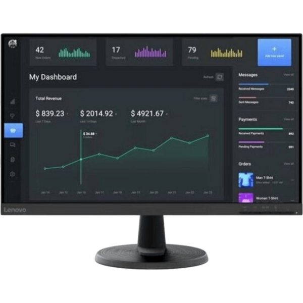 LENOVO Monitor D24-45 23.8" [VA | FHD | 75Hz | 7ms | 3Y] / 67A4KAC6EU