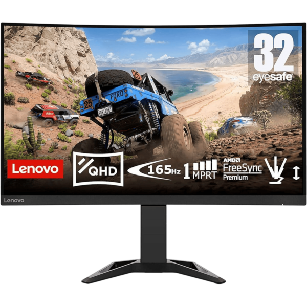 LENOVO Monitor G32qc-30 Gaming 31.5" Curved [VA | QHD | 165Hz | 4ms | Height adjustable | Speakers | 3Y] / 66F2GAC1EU