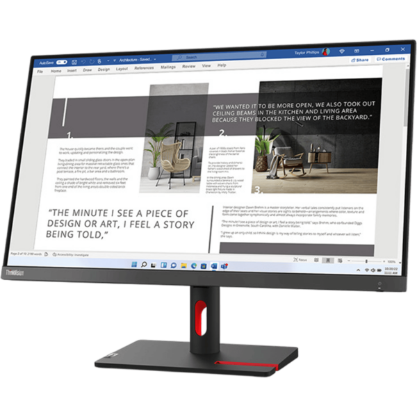 LENOVO Monitor ThinkVision S27i-30 27" [IPS | FHD | 100Hz | 6ms | 3Y] / 63DFKAT4EU - Image 2