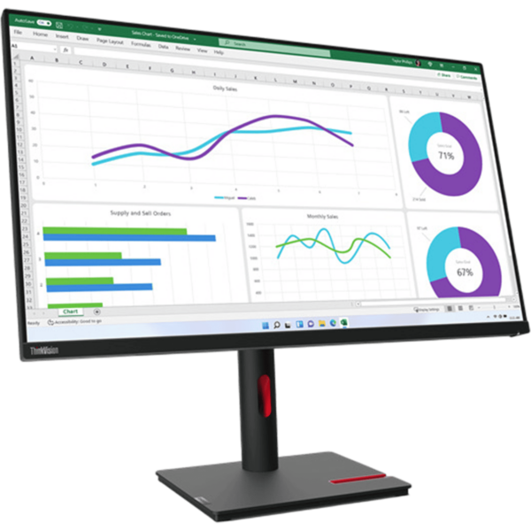 LENOVO Monitor ThinkVision T32h-30 31.5" [IPS | QHD | 60Hz | 6ms | Height Adjustable | 3Y] / 63D3GAT1EU - Image 3