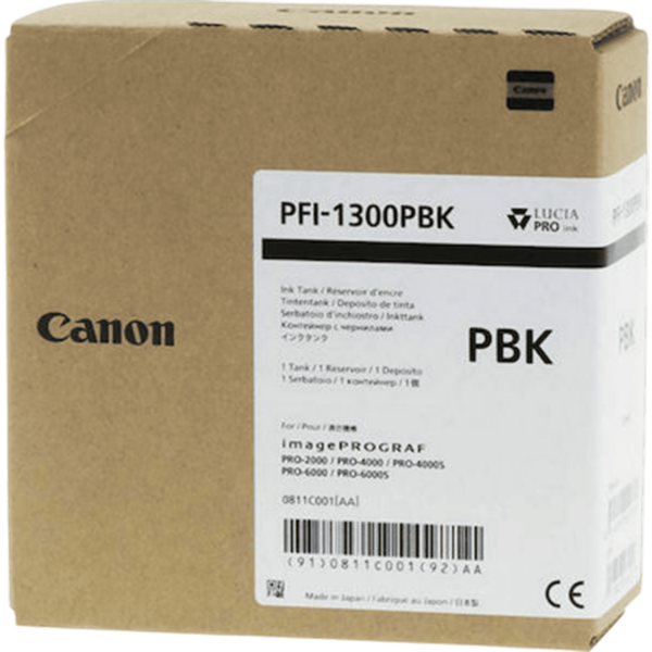 CANON Ink Tank PFI-1300 Photo Black - 0811C001 - Image 2
