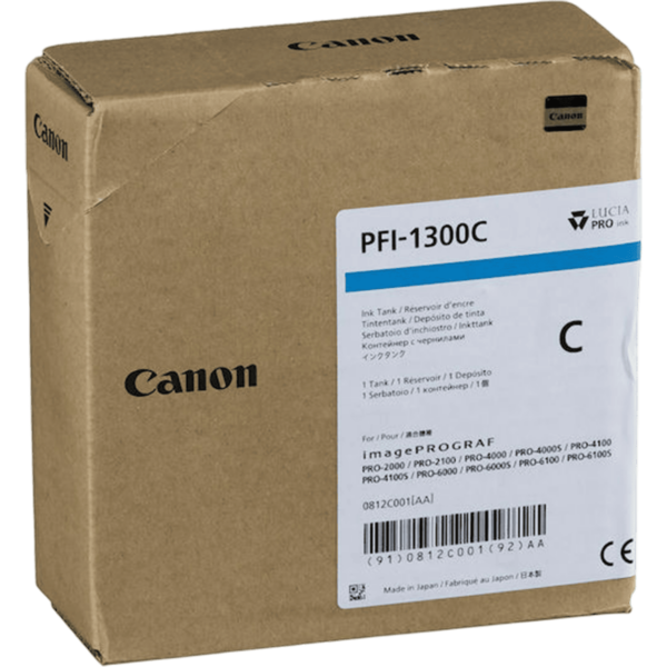 CANON Ink Tank PFI-1300 Cyan - 0812C001 - Image 2