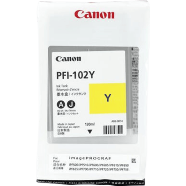 CANON Ink PFI-102 Yellow | 0898B001 - Image 2