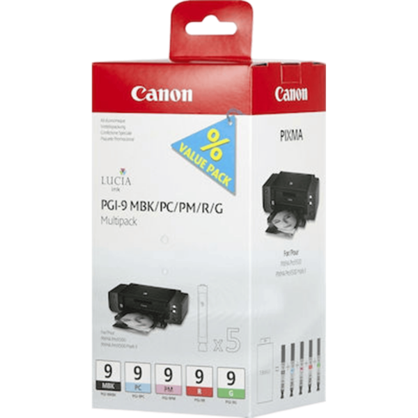 CANON Ink PGI-9 MBK/PC/PM/R/G Multi Pack | 1033B013 - Image 3