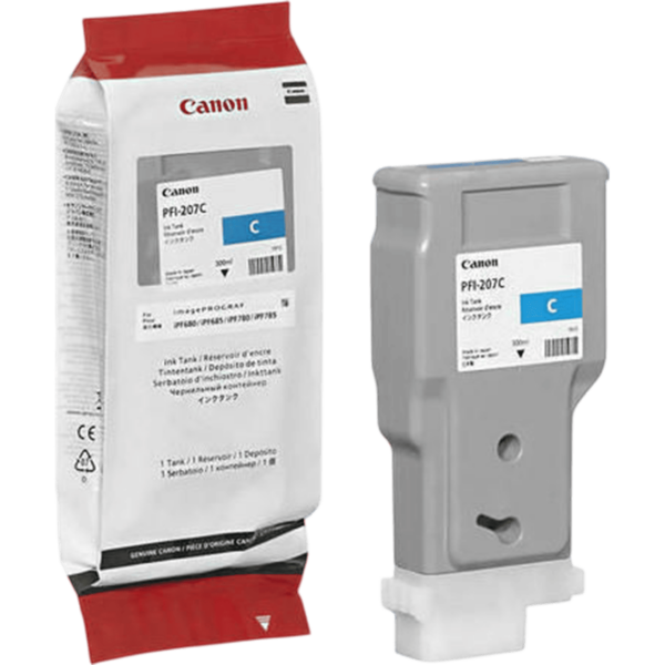 CANON Ink PFI-207 Cyan 300ML | 8790B001 - Image 3