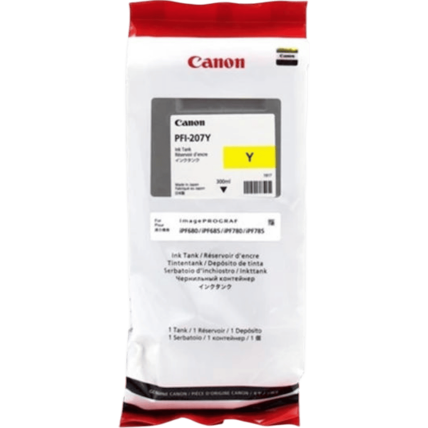 CANON Ink PFI-207 Yellow 300ML | 8792B001 - Image 4