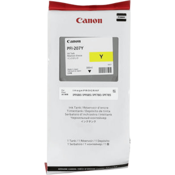 CANON Ink PFI-207 Yellow 300ML | 8792B001 - Image 2