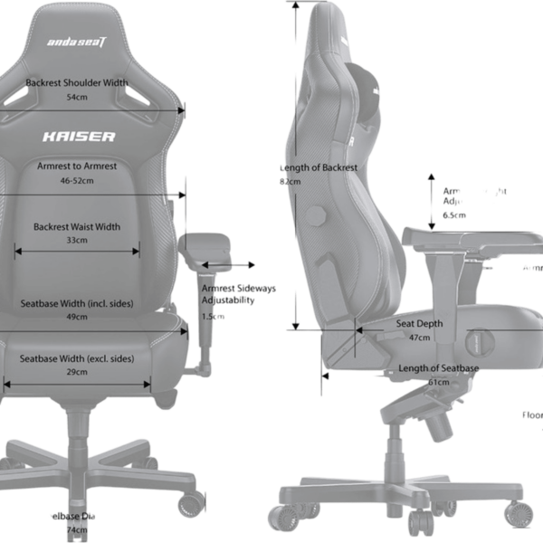 ANDA SEAT Gaming Chair KAISER-4 Large Purple - Image 5