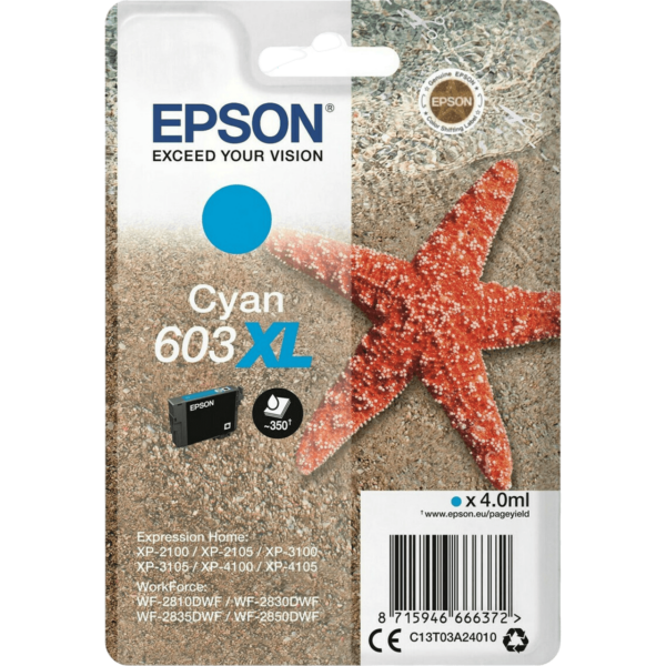 EPSON Ink 603XL Cyan | C13T03A24010 - Image 2