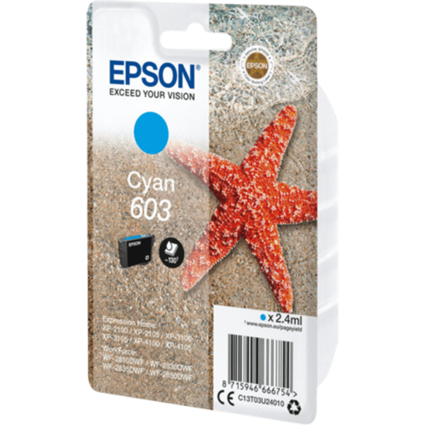 EPSON Ink 603 Cyan | C13T03U24010 - Image 2