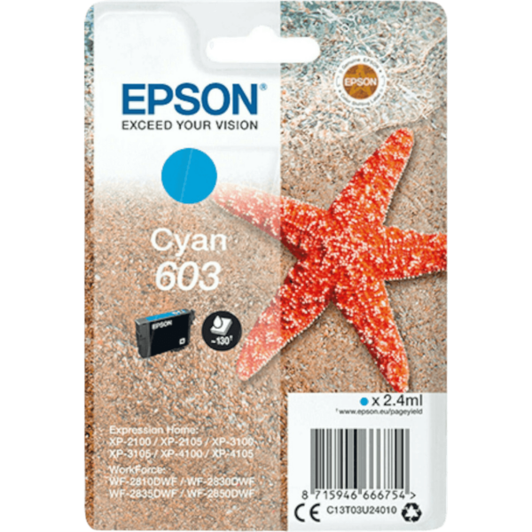 EPSON Ink 603 Cyan | C13T03U24010 - Image 3