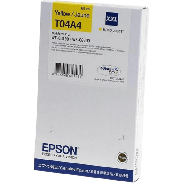 EPSON Ink Cartridge Yellow XXL WF-C8190 / WF-8690 - C13T04A440 - Image 2