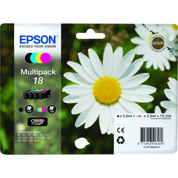 EPSON Ink 18 4-Color B-C-M-Y | C13T18064012 - Image 3