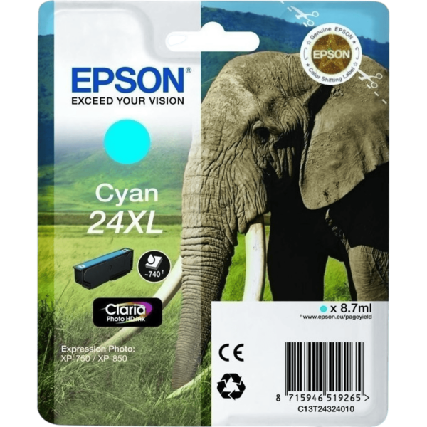 EPSON Ink T243240 Cyan 8.7ml | C13T24324012 - Image 2
