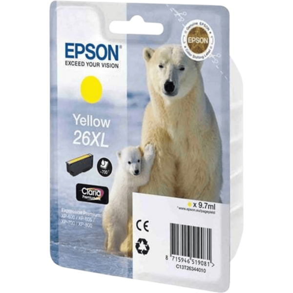 EPSON Ink 26 XL Yellow | C13T26344012 - Image 3