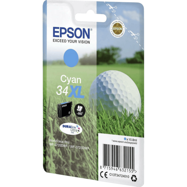 EPSON Ink 34XL DURABrite Ultra Cyan | C13T34724010 - Image 3