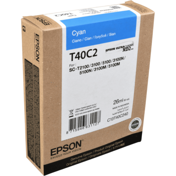 EPSON Singlepack UltraChrome XD2 Cyan - C13T40C240 - Image 2