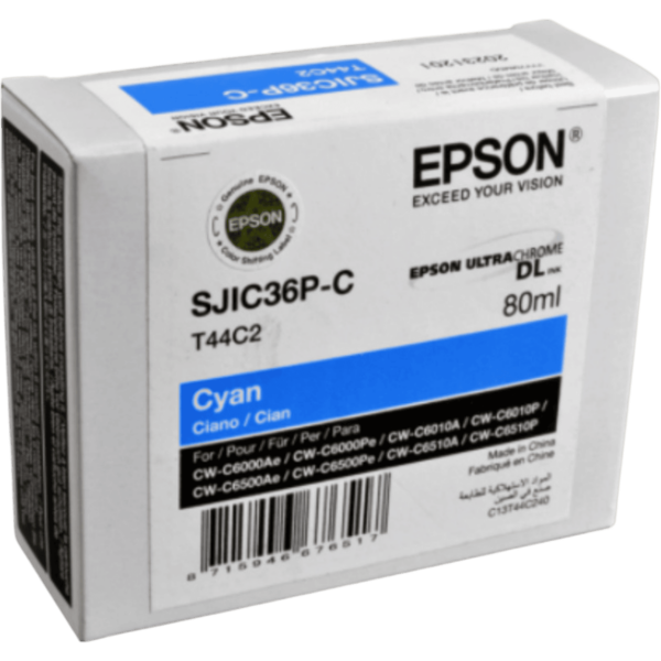 EPSON Cyan Ink Cartridge | C6000/C6500 Series | SJIC36P(C) - Image 3