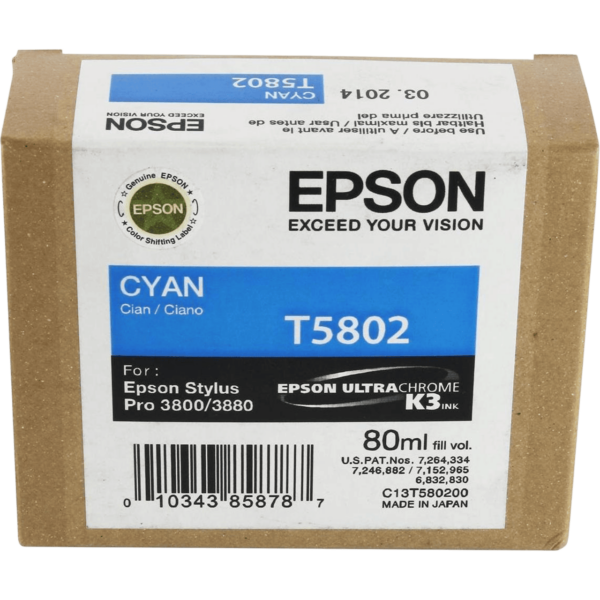 EPSON Ink T05802 Cyan | C13T580200 - Image 2