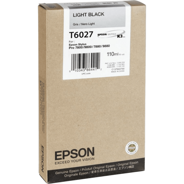 EPSON Singlepack Light Black UltraChrome HDR - C13T602700 - Image 2