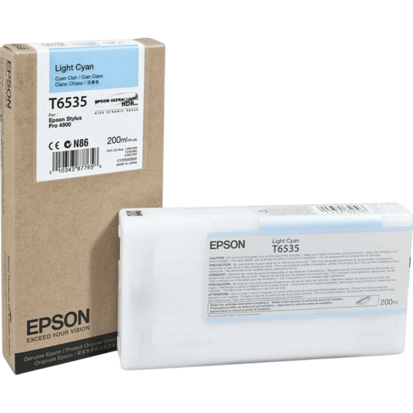 EPSON Light Cyan Ink Cartridge - T6535 - Image 4